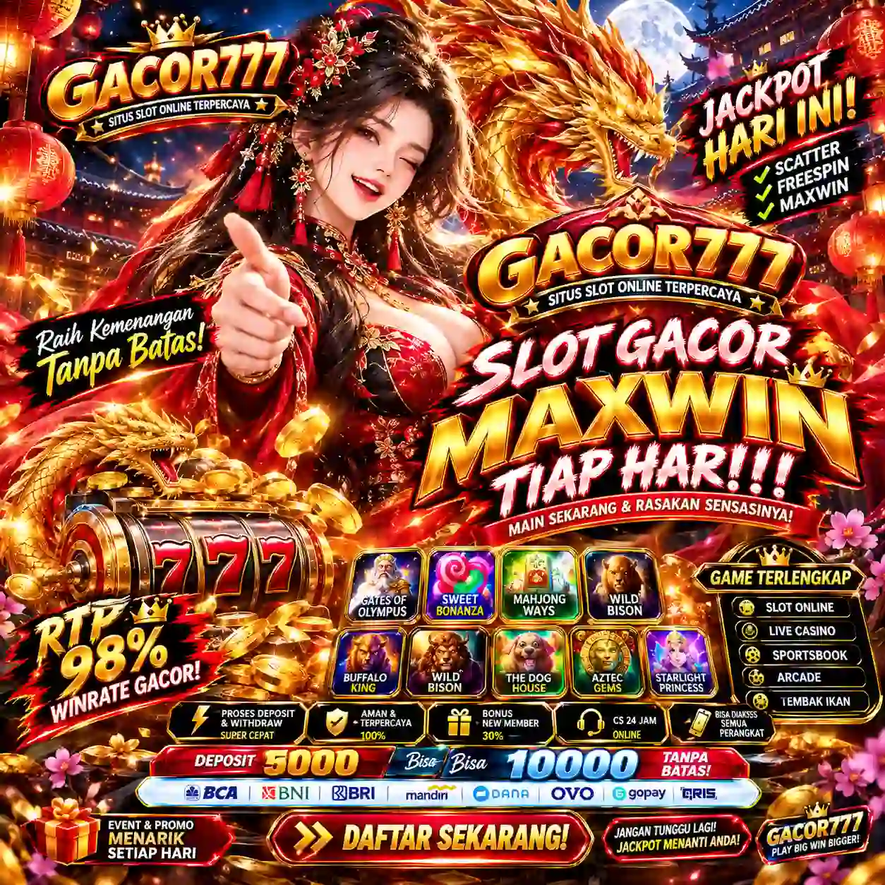 GACOR777: Jagoan Situs Deposit 5000 Andalan Akses Link Slot Gacor Hari Ini